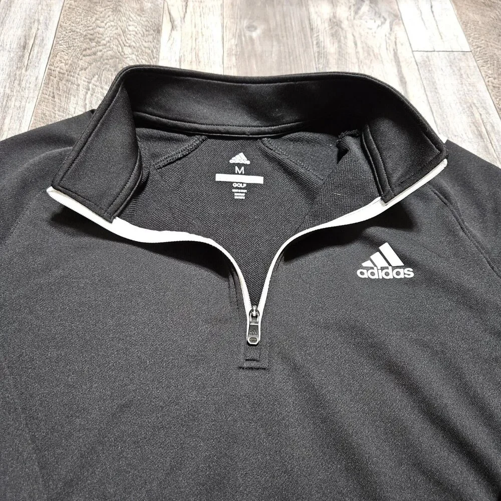 ADIDAS GOLF French Terry Pullover Mens M Active Fleece Quarter Zip Performance